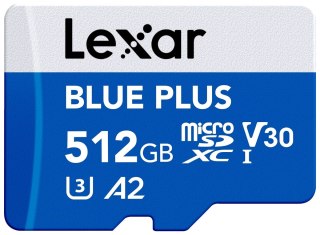 Karta pamięci microSD 512GB C10 A2 U3 V30 170MB/s Blue Plus Lexar