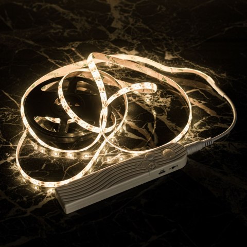 Taśma LED na baterie USB czujnik ruchu 2M ciepły biały Kik Sp. z o. o. Sp. k.