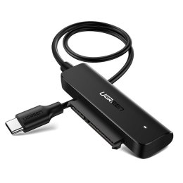 Adapter przejściówka dysku HDD SSD 2.5'' SATA III 3.0 na USB-C - czarny UGREEN