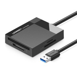 Czytnik kart pamięci SD / micro SD / CF / MS wtyczka USB 3.0 1m - czarny UGREEN