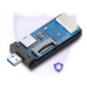 Czytnik kart pamięci SD / micro SD / CF / MS wtyczka USB 3.0 - szary UGREEN