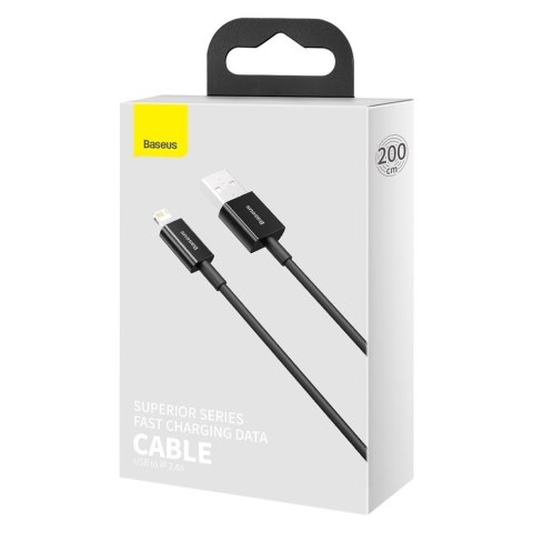 Kabel przewód do iPhone USB - Lightning 2m - biały BASEUS