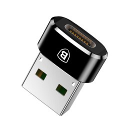 Mała przejściówka adapter wtyczka ze złącza USB-C na USB - czarny BASEUS