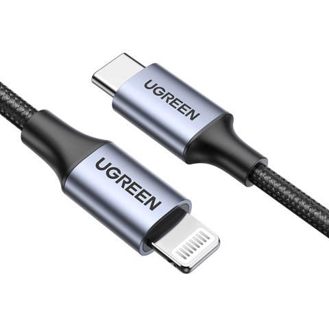 Kabel przewód Lightning - USB-C MFi 1.5 m - szary UGREEN