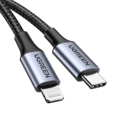 Kabel przewód Lightning - USB-C MFi 1.5 m - szary UGREEN