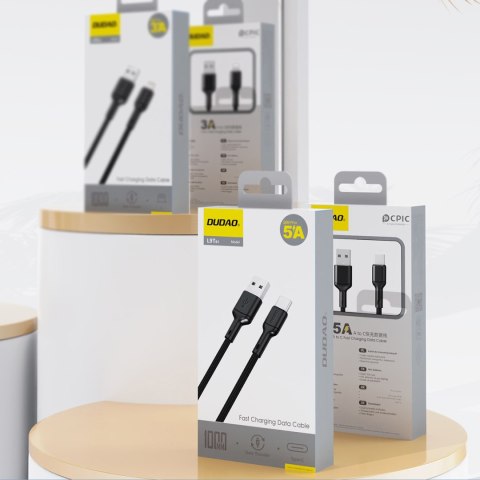Kabel przewód USB-A - USB-C 5A 1m - czarny DUDAO