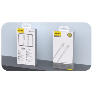 Kabel przewód USB-C 65W 2m - biały DUDAO
