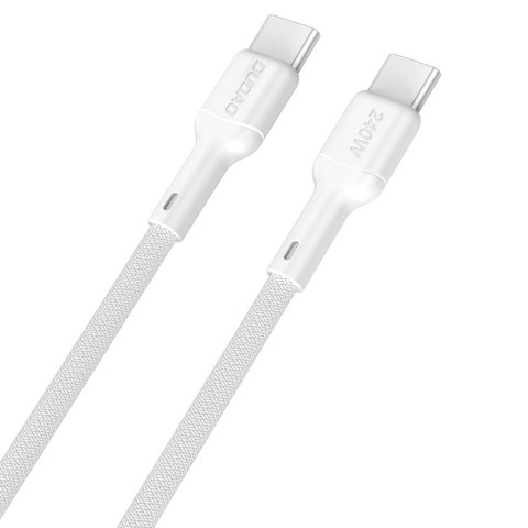 Kabel przewód USB-C PD 240W 2m - biały DUDAO