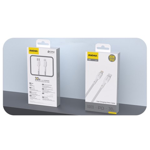 Kabel przewód USB-C - iPhone Lightning 30W 2m - biały DUDAO
