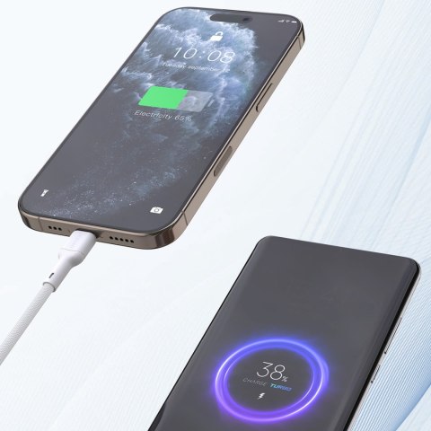 Kabel przewód USB-C - iPhone Lightning 30W 2m - biały DUDAO