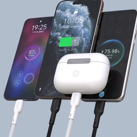 Kabel przewód USB-C - iPhone Lightning 30W 2m - biały DUDAO