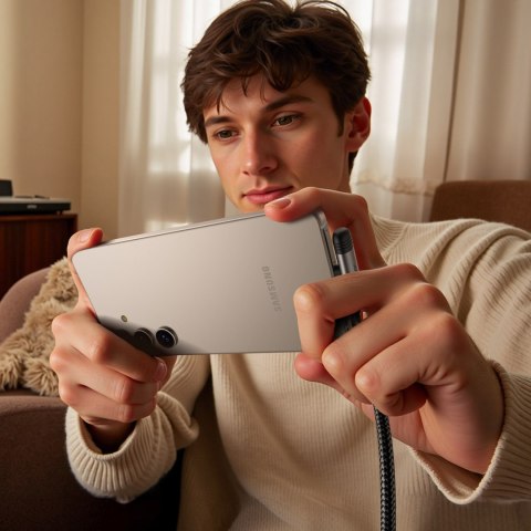 Kabel przewód kątowy USB-C 60W 1.2m - czarny JOYROOM