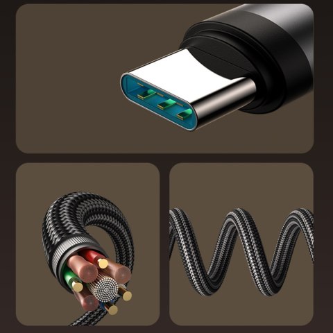Kabel przewód kątowy USB-C 60W 1.2m - czarny JOYROOM