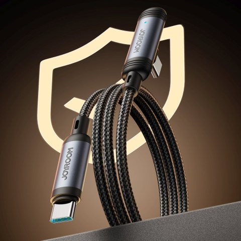 Kabel przewód kątowy USB-C 60W 1.2m - czarny JOYROOM