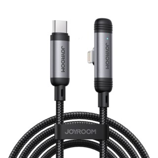 Kabel przewód kątowy USB-C - iPhone Lightning 30W 1.2m - czarny JOYROOM