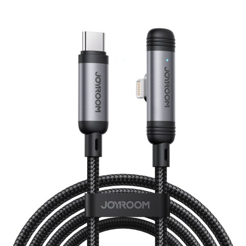 Kabel przewód kątowy USB-C - iPhone Lightning 30W 1.2m - czarny JOYROOM