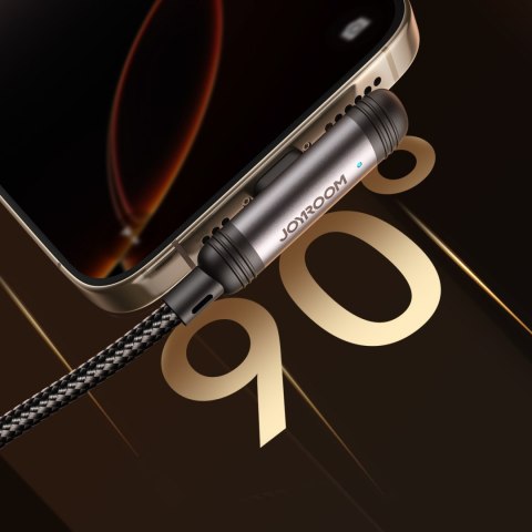 Kabel przewód kątowy USB-C - iPhone Lightning 30W 1.2m - czarny JOYROOM