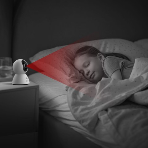 Kamera wewnętrzna Security P1 do monitoringu microSD Wi-Fi 3K - biała BASEUS