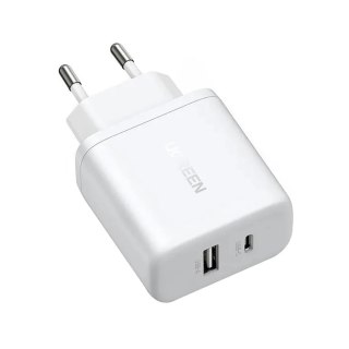 Ładowarka sieciowa X227 GaN USB-A USB-C 20W - biała UGREEN