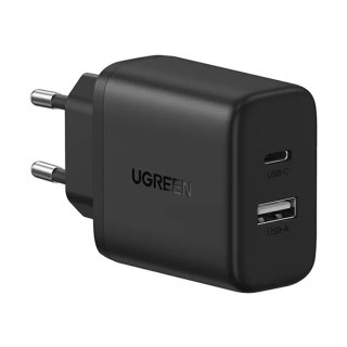 Ładowarka sieciowa X227 GaN USB-A USB-C 20W - czarna UGREEN