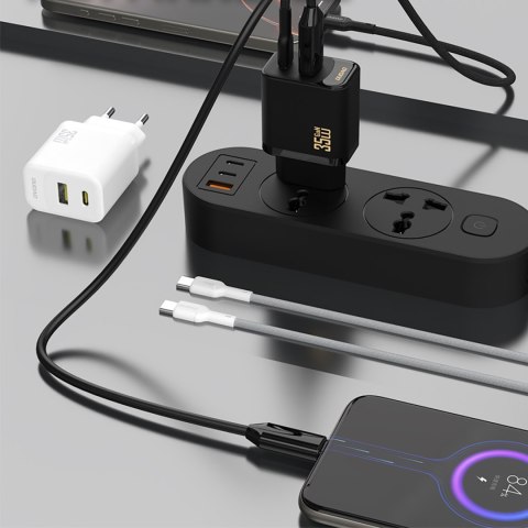 Ładowarka sieciowa z kablem USB-C 1m 35W - biała DUDAO