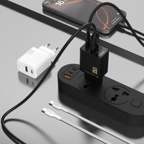 Ładowarka sieciowa z kablem USB-C 1m 35W - biała DUDAO