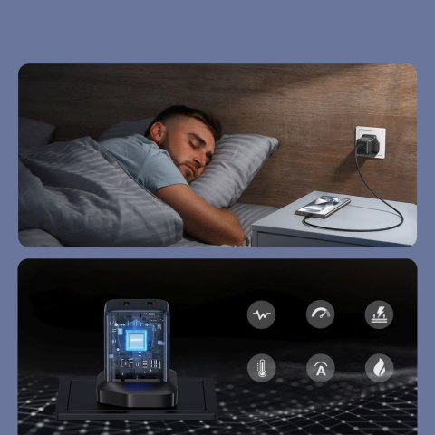 Ładowarka sieciowa z wtyczką UK USB-C 45W - czarna JOYROOM