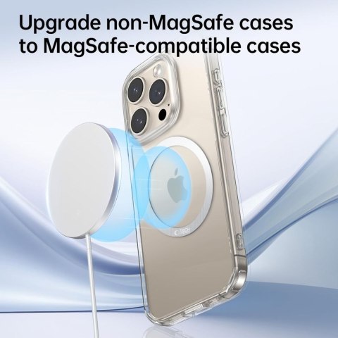 Pierścień blaszka magnetyczna MagSafe do etui smartfona - srebrny Tech-Protect