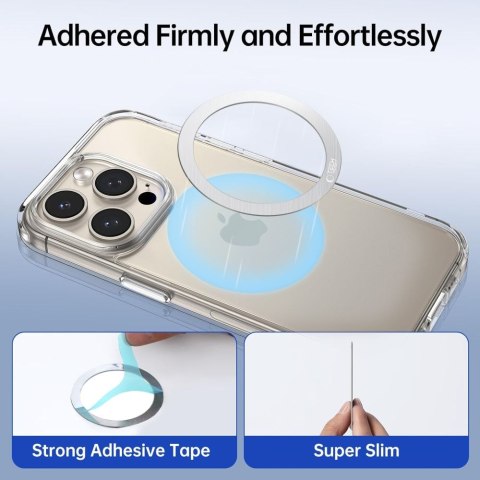 Pierścień blaszka magnetyczna MagSafe do etui smartfona - srebrny Tech-Protect