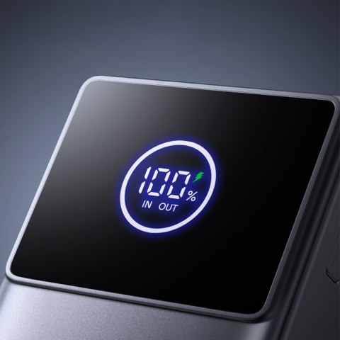 Powerbank 10000mAh 22.5W ze zwijanym kablem USB-C - czarny JOYROOM