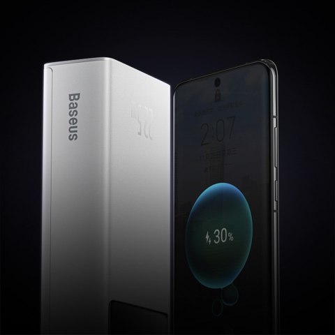 Powerbank 30000mAh 22.5W z kablem USB-A - USB-C 3A 30cm - biały BASEUS