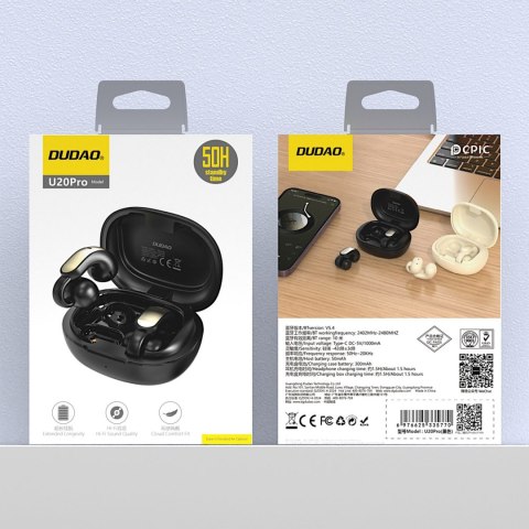 Słuchawki bezprzewodowe U20 Pro TWS Bluetooth - czarne DUDAO