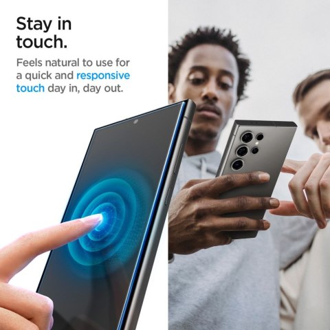 Szkło hartowane prywatyzujące na Samsung Galaxy S24 Ultra Glas.tR EZ Fit Privacy - 2 szt. SPIGEN