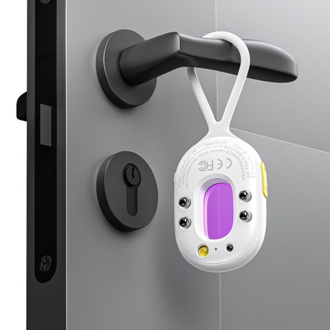 Wykrywacz ukrytych kamer z alarmem mini latarką kablem USB-A - USB-C - biały BASEUS