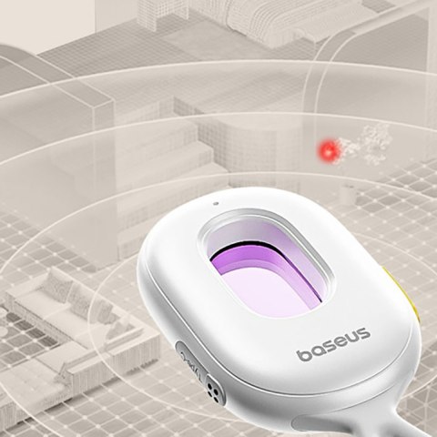 Wykrywacz ukrytych kamer z alarmem mini latarką kablem USB-A - USB-C - biały BASEUS