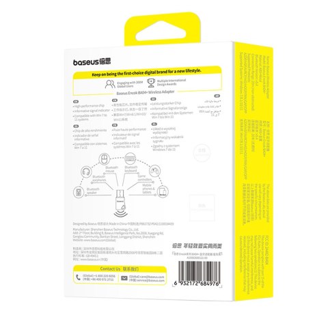 Adapter bluetooth 5.4 do 5 urządzeń 20m BASEUS