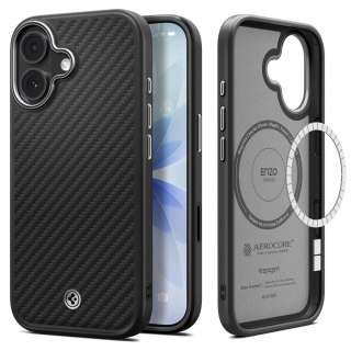 Etui pokrowiec case na iPhone 17 MagSafe - czarno-srebrne SPIGEN