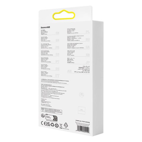 Kabel przewód Explorer z czujnikiem temperatury USB-A USB-C 100W 1m - fioletowy BASEUS