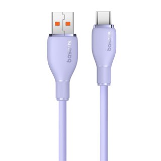 Kabel przewód Pudding USB-A USB-C 100W 2m - fioletowy BASEUS