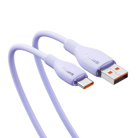 Kabel przewód Pudding USB-A USB-C 100W 2m - fioletowy BASEUS