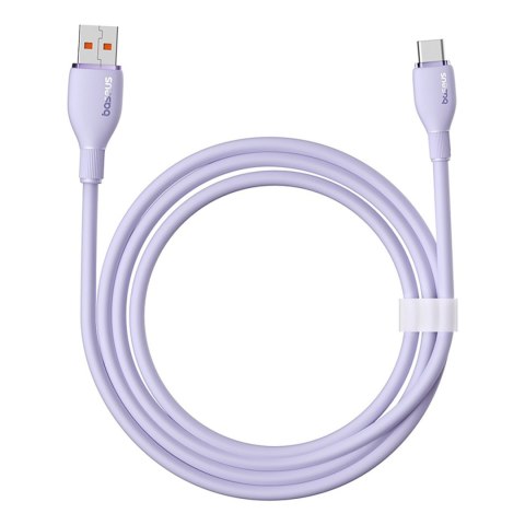 Kabel przewód Pudding USB-A USB-C 100W 2m - fioletowy BASEUS