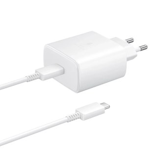 Ładowarka sieciowa Samsung EP-TA845EWE 45W z kablem USB-C 1.8m - biała SAMSUNG