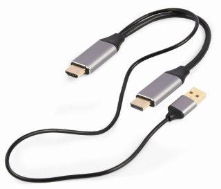 Adapter HDMI do DP 4K M 60Hz USB-A powered Gembird