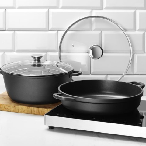 Garnek z pokrywką z powłoką nieprzywierającą 7 l 367x290x122 mm Hendi