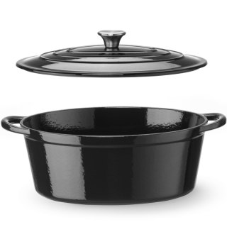 Garnek żeliwny emaliowany owalny 6.88 l 405x255x134 mm Hendi