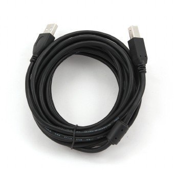 Kabel USB 2.0 typu AB AM-BM 4,5m FERRYT czarny Gembird