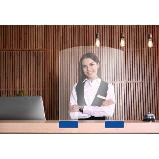 Osłona ochronna oddzielająca z plexi do recepcji na ladę 850 x 700 mm Hendi