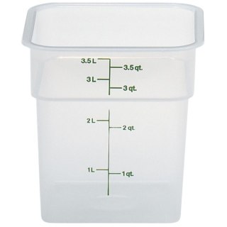 Pojemnik spożywczy CamSquare 3.8 l 185x185x187 mm - transparentny CAMBRO