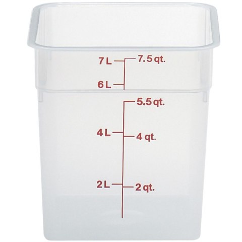 Pojemnik spożywczy CamSquare 7.6 l 215x215x230 mm - transparentny CAMBRO