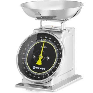 Waga kuchenna analogowa z szalką STAL 5 kg Hendi